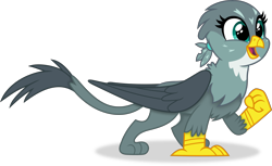 Size: 6260x3831 | Tagged: safe, artist:anime-equestria, gabby, griffon, g4, happy, simple background, transparent background, vector, wings