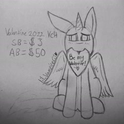 Size: 3024x3024 | Tagged: safe, artist:lil_vampirecj, alicorn, earth pony, pegasus, pony, unicorn, commission, high res, solo, traditional art, ych example, ych sketch, your character here