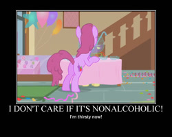 Size: 750x600 | Tagged: safe, artist:crossoverprincess, edit, edited screencap, screencap, berry punch, berryshine, earth pony, pony, call of the cutie, g4, season 1, bipedal, bipedal leaning, butt, female, leaning, mare, motivational poster, plot, punch (drink), punch bowl