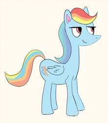 Size: 632x715 | Tagged: safe, artist:zokkili, rainbow dash, pegasus, pony, g4, mad (tv series), mad magazine, rainbow dash and bernstein, simple background, solo