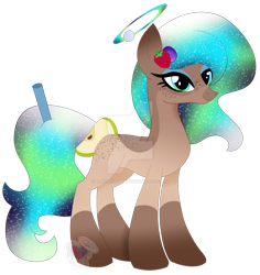Size: 1280x1357 | Tagged: safe, artist:pure-blue-heart, oc, original species, pony, adoptable, closed species, cocktail colt, female, mare, obtrusive watermark, simple background, solo, transparent background, watermark