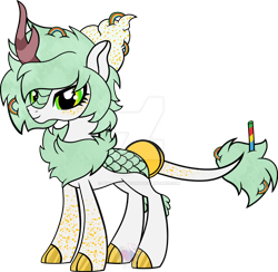 Size: 1280x1250 | Tagged: safe, artist:pure-blue-heart, oc, kirin, original species, adoptable, closed species, cocktail colt, freckles, simple background, solo, transparent background