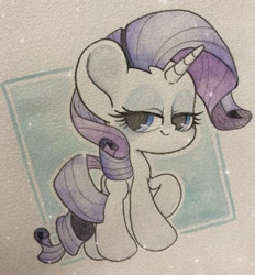 Size: 1862x2007 | Tagged: safe, artist:oc_ponys, rarity, pony, unicorn, g4, bedroom eyes, butt, looking at you, plot, rearity, solo, sparkles