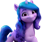 Size: 893x750 | Tagged: safe, edit, edited screencap, screencap, izzy moonbow, pony, unicorn, g5, my little pony: make your mark, official, background removed, cute, izzybetes, looking at you, raised hoof, simple background, smiling, smiling at you, solo, transparent background