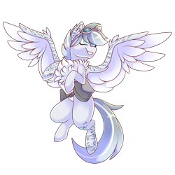 Size: 2000x2000 | Tagged: safe, artist:star-theft, oc, pegasus, pony, chest fluff, goggles, high res, male, simple background, solo, spread wings, stallion, transparent background, wings