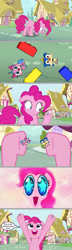 Size: 1136x3935 | Tagged: safe, artist:silverbuller, edit, edited screencap, screencap, pinkie pie, g4, my little pony: the movie, comic, lego, puppycorn, screencap comic, unikitty