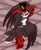 Size: 1300x1600 | Tagged: safe, artist:sunnypaw121, cat, cat pony, demon, demon pony, pegasus, pony, undead, semi-anthro, abstract background, arm hooves, cat demon, cat pony demon, hazbin hotel, hellaverse, husk (hazbin hotel), male, overlord demon, ponified, sinner demon, solo, stallion, that's entertainment