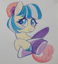 Size: 1807x1999 | Tagged: safe, artist:creeate97, coco pommel, earth pony, pony, g4, solo, traditional art