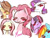 Size: 1280x960 | Tagged: safe, artist:halnohiroka, applejack, fluttershy, pinkie pie, rainbow dash, rarity, twilight sparkle, earth pony, pegasus, pony, unicorn, g4, blushing