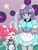 Size: 1536x2048 | Tagged: safe, alternate version, artist:batipin, maud pie, pinkie pie, human, equestria girls, g4, abstract background, alternate hairstyle, apron, bow, braid, breasts, busty maud pie, clothes, clothes swap, cute, dress, duo, female, hair bow, hat, maudabetes, pictogram, pie sisters, server pinkie pie, siblings, sisters, skirt, skirt lift, waitress