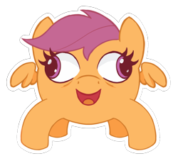 Size: 4366x3960 | Tagged: safe, artist:wild-thunder06, scootaloo, crab pony, pegasus, pony, g4, abomination, female, filly, foal, meme, nightmare fuel, not salmon, simple background, solo, transparent background, wat