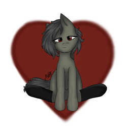 Size: 1280x1280 | Tagged: safe, oc, oc only, earth pony, pony, earth pony oc, front view, heart, looking at you, sitting, solo