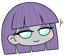 Size: 370x320 | Tagged: safe, artist:batipin, part of a set, maud pie, equestria girls, g4, head only, simple background, smiling, solo, transparent background, when she smiles