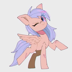 Size: 1400x1400 | Tagged: safe, artist:destroyer_aky, oc, oc only, oc:sky blue, pegasus, pony, looking at you, simple background