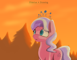 Size: 3200x2500 | Tagged: safe, artist:phlerius, diamond tiara, earth pony, pony, g4, digital art, forest, high res, solo