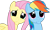 Size: 3160x1898 | Tagged: safe, artist:dasprid, fluttershy, rainbow dash, pegasus, pony, g4, my little pony: friendship is magic, season 4, trade ya!, .svg available, duo, female, mare, sad face, simple background, transparent background, vector