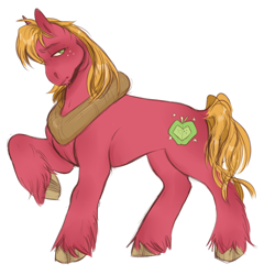 Size: 2000x2000 | Tagged: safe, artist:soudooku, big macintosh, earth pony, pony, g4, concave belly, high res, male, solo, stallion