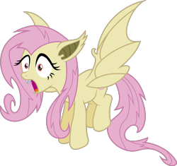 Size: 4263x4000 | Tagged: safe, artist:dasprid, fluttershy, bat pony, bats!, g4, season 4, .svg available, absurd resolution, bat ponified, fangs, flutterbat, open mouth, race swap, simple background, solo, transparent background, vector