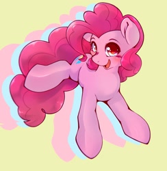 Size: 1669x1712 | Tagged: safe, artist:kurogewapony, pinkie pie, earth pony, pony, blushing, cute, diapinkes, female, happy, looking at you, mare, open mouth, open smile, simple background, smiling, smiling at you, solo