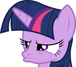 Size: 2609x2299 | Tagged: safe, artist:dasprid, twilight sparkle, pony, g4, season 4, testing testing 1-2-3, .svg available, female, high res, mare, pouty lips, simple background, transparent background, twilight sparkle is not amused, unamused, vector