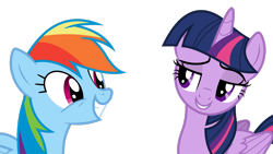 Size: 3266x1837 | Tagged: safe, artist:dasprid, rainbow dash, twilight sparkle, alicorn, pegasus, pony, g4, it ain't easy being breezies, season 4, .svg available, simple background, transparent background, twilight sparkle (alicorn), vector