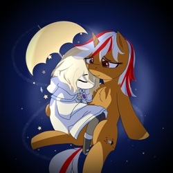 Size: 2894x2894 | Tagged: safe, artist:ramsfel, oc, oc:fears, human, pony, unicorn, high res, oc x oc, shipping