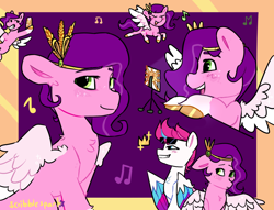 Size: 1280x979 | Tagged: safe, artist:scribblespark, pipp petals, zipp storm, pegasus, pony, g5, my little pony: a new generation, adorapipp, adorazipp, cute, female, mare, music notes, phone, royal sisters (g5), selfie, siblings, sisters, sunglasses