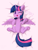 Size: 2160x2880 | Tagged: safe, artist:hsf, twilight sparkle, alicorn, pony, g4, bed, chest fluff, cute, dock, female, frog (hoof), high res, looking at you, lying down, mare, nyan, on back, on bed, one eye closed, solo, spread wings, tail, tongue out, twiabetes, twilight sparkle (alicorn), underhoof, wings, wink, winking at you