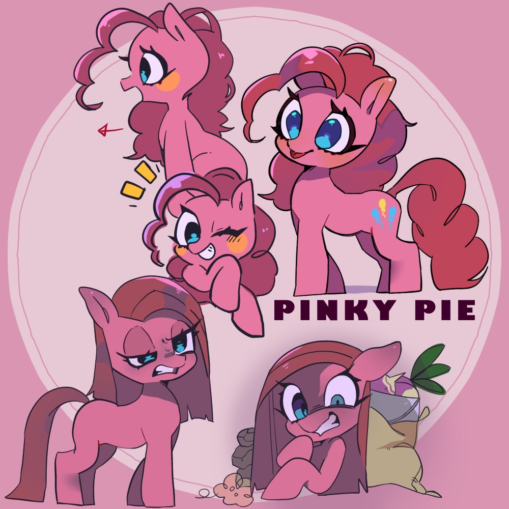 #2802845 - safe, artist:mametaro_m, pinkie pie, earth pony, pony, g4 ...