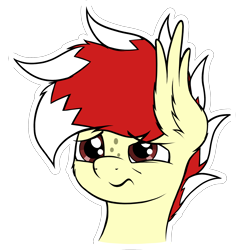 Size: 1896x1956 | Tagged: safe, artist:aaathebap, oc, oc only, oc:aaaaaaaaaaa, bat pony, pony, bat pony oc, confused, emoji, male, male oc, pony oc, simple background, solo, stallion, stallion oc, transparent background