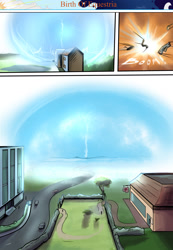 Size: 1280x1853 | Tagged: safe, artist:shieltar, comic:birth of equestria, comic, explosion, magic orb, magic overload