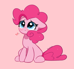 Size: 4995x4672 | Tagged: safe, artist:kittyrosie, pinkie pie, earth pony, pony, g4, abstract background, absurd resolution, cute, daaaaaaaaaaaw, diapinkes, female, floppy ears, heart, looking up, mare, puppy dog eyes, sad, sadorable, simple background, sitting, solo, teary eyes