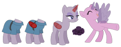 Size: 4937x1935 | Tagged: safe, artist:stormcloud-yt, oc, oc only, alicorn, pony, alicorn oc, bald, base, duo, horn, simple background, smiling, transparent background, wings