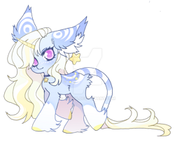 Size: 1024x831 | Tagged: safe, artist:miioko, oc, oc only, pony, unicorn, choker, deviantart watermark, ear fluff, female, horn, leonine tail, mare, obtrusive watermark, simple background, solo, tail, transparent background, unicorn oc, watermark