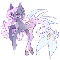 Size: 1024x1024 | Tagged: safe, artist:miioko, oc, oc only, merpony, pony, chest fluff, choker, deviantart watermark, ear fluff, obtrusive watermark, simple background, solo, transparent background, watermark