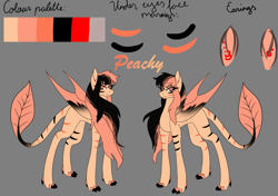 Size: 2849x2000 | Tagged: safe, artist:peachyminnie, oc, oc only, pegasus, pony, duo, female, gray background, high res, mare, pegasus oc, simple background, wings