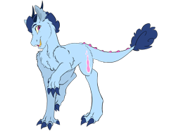 Size: 4096x3043 | Tagged: safe, artist:ask-y, oc, oc only, oc:rock candy, dracony, dragon, hybrid, chest fluff, crack ship offspring, horns, interspecies offspring, male, offspring, parent:party favor, parent:princess ember, simple background, transparent background