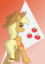 Size: 2480x3508 | Tagged: safe, artist:red river, applejack, earth pony, pony, g4, cutie mark, high res, looking at you, solo