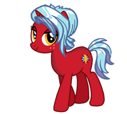 Size: 4000x3580 | Tagged: safe, artist:nitlynjane, gameloft, idw, zappityhoof, pony, unicorn, g4, female, freckles, full body, high res, hooves, horn, idw showified, lidded eyes, looking at you, mare, simple background, smiling, solo, standing, tail, transparent background, vector