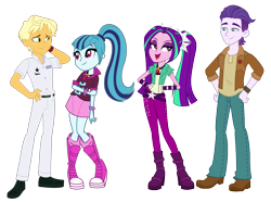Size: 1313x978 | Tagged: safe, artist:kimberlythehedgie, artist:maretrick, artist:masem, edit, aria blaze, dirk thistleweed, ragamuffin (g4), sonata dusk, accountibilibuddies, equestria girls, equestria girls series, g4, my little pony equestria girls: rainbow rocks, spring breakdown, spoiler:choose your own ending (season 2), spoiler:eqg series (season 2), accountibilibuddies: rainbow dash, ariadirk, belt, boots, clothes, crack shipping, female, freckles, gem, high heel boots, jacket, jeans, male, pants, pigtails, shipping, shirt, shoes, simple background, siren gem, sonamuffin, straight, transparent background, twintails, vector, watch, wristband