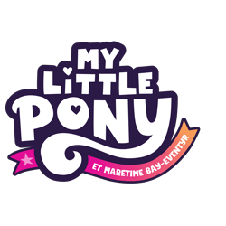 Size: 8000x8000 | Tagged: safe, g5, my little pony: a maretime bay adventure, my little pony: a new generation, official, 2d, absurd resolution, cropped, danish, heart, localization, localized, logo, my little pony logo, my little pony: a maretime bay adventure logo, my little pony: a new generation logo, no pony, orange, pink, ribbon, simple background, stars, translation, transparent background