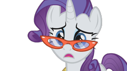 Size: 1920x1080 | Tagged: safe, artist:rarityvrymercollectiveoriginals, edit, edited screencap, screencap, rarity, pony, unicorn, g4, season 1, suited for success, background removed, glasses, glasses rarity, measuring tape, not a vector, open mouth, rarity's glasses, shocked, simple background, transparent background