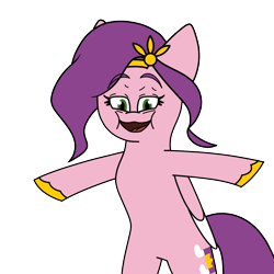 Size: 1080x1080 | Tagged: safe, artist:deltarainrum, pipp petals, pegasus, pony, g5, bipedal, faic, female, meme, pipp petals is best facemaker, polish jerry, simple background, solo, the milky waif, tom and jerry, transparent background