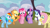 Size: 1280x720 | Tagged: safe, artist:mlplary6, applejack, fluttershy, pinkie pie, rainbow dash, rarity, twilight sparkle, alicorn, earth pony, pegasus, pony, unicorn, g4, female, food, friends, ice cream, mane six, mare, smiling, twilight sparkle (alicorn)