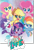 Size: 336x496 | Tagged: safe, applejack, fluttershy, pinkie pie, rainbow dash, rarity, twilight sparkle, alicorn, earth pony, pegasus, pony, unicorn, g4, g4.5, my little pony: pony life, official, group, logo, mane six, poster, twilight sparkle (alicorn)