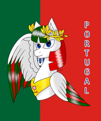 Size: 1280x1536 | Tagged: safe, artist:hiroultimate, oc, pony, flag, nation ponies, ponified, portugal, solo
