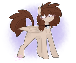 Size: 1200x1000 | Tagged: safe, artist:php193, oc, oc only, oc:raevyn, pegasus, pony, bell, bell collar, collar, simple background, solo, white background