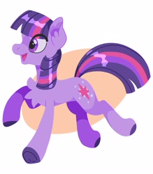 Size: 3500x4000 | Tagged: safe, artist:pastacrylic, twilight sparkle, earth pony, pony, g4, chest fluff, race swap, simple background, solo, white background