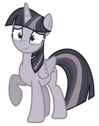 Size: 3151x4000 | Tagged: safe, artist:estories, artist:wardex101, edit, twilight sparkle, alicorn, pony, :s, crying, depressed, discorded, discorded twilight, female, folded wings, full body, high res, hooves, horn, mare, raised hoof, sad, simple background, solo, sorrow, standing, tail, transparent background, twilight sparkle (alicorn), twilight tragedy, vector, wavy mouth, wings