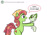 Size: 627x444 | Tagged: safe, artist:doublewbrothers, tree hugger, cat, earth pony, pony, sprigatito, g4, bipedal, carrying, female, mare, open mouth, pokémon, speech bubble